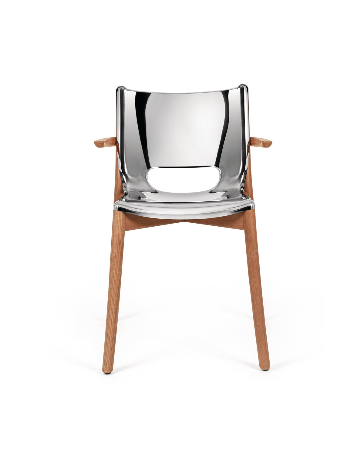 SILLA POELE MONOCASCO C/APOYABRAZOS SILVER MAT