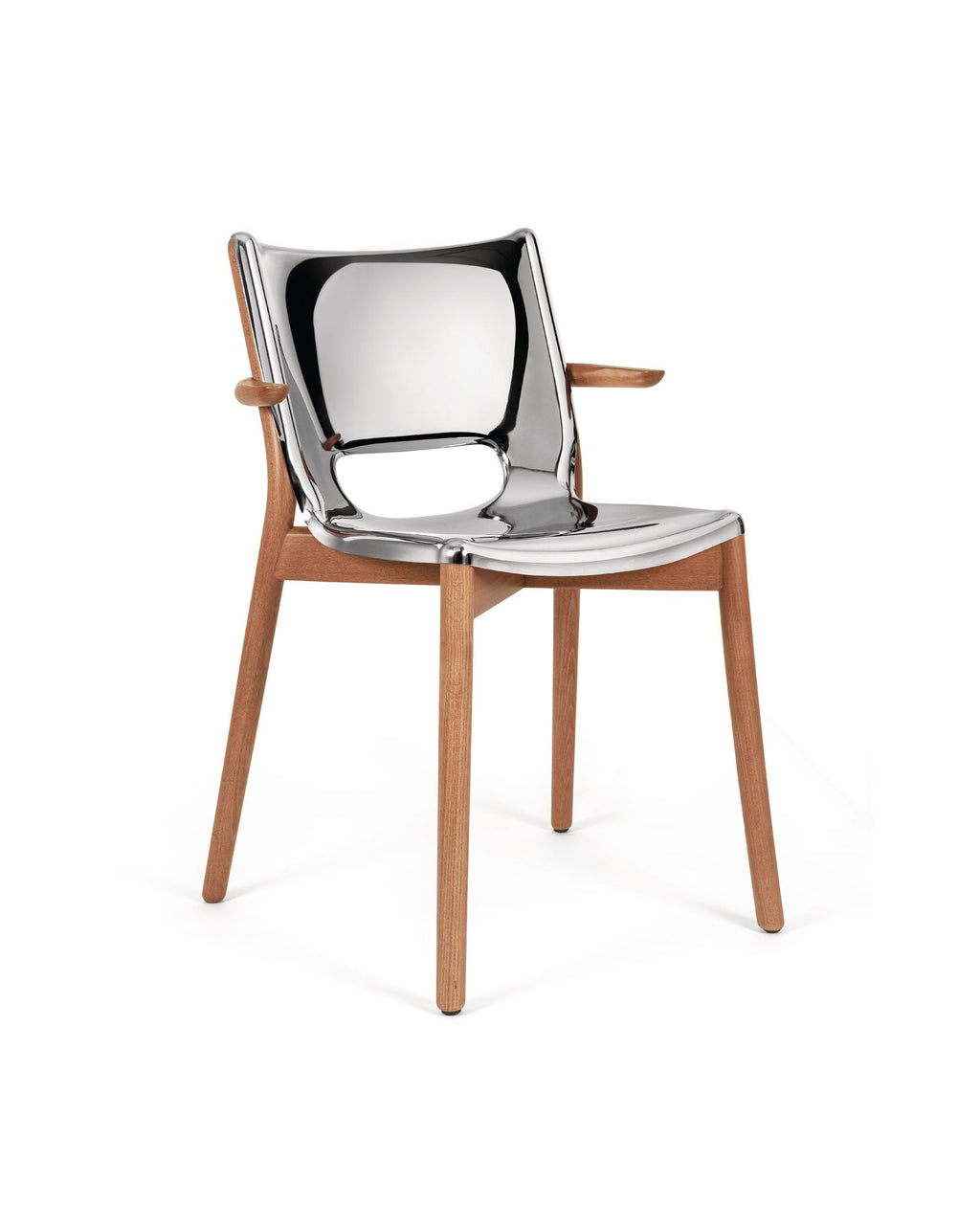 SILLA POELE MONOCASCO C/APOYABRAZOS SILVER MAT