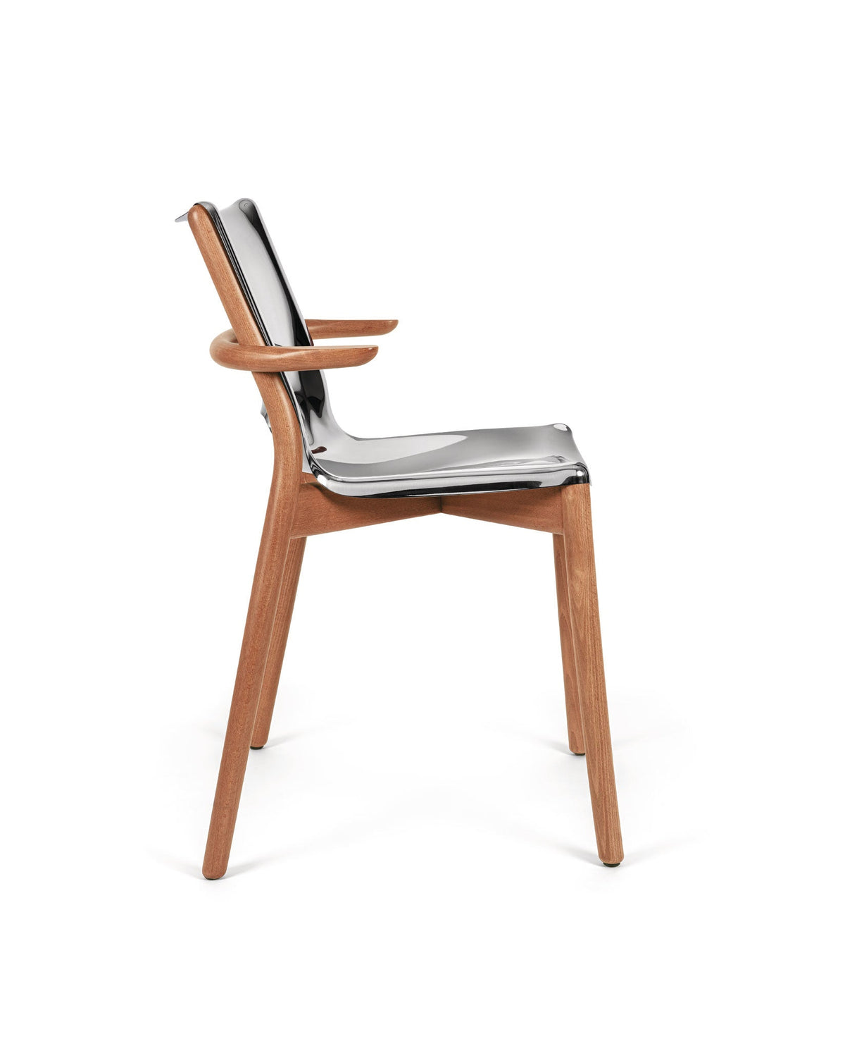 SILLA POELE MONOCASCO C/APOYABRAZOS SILVER MAT