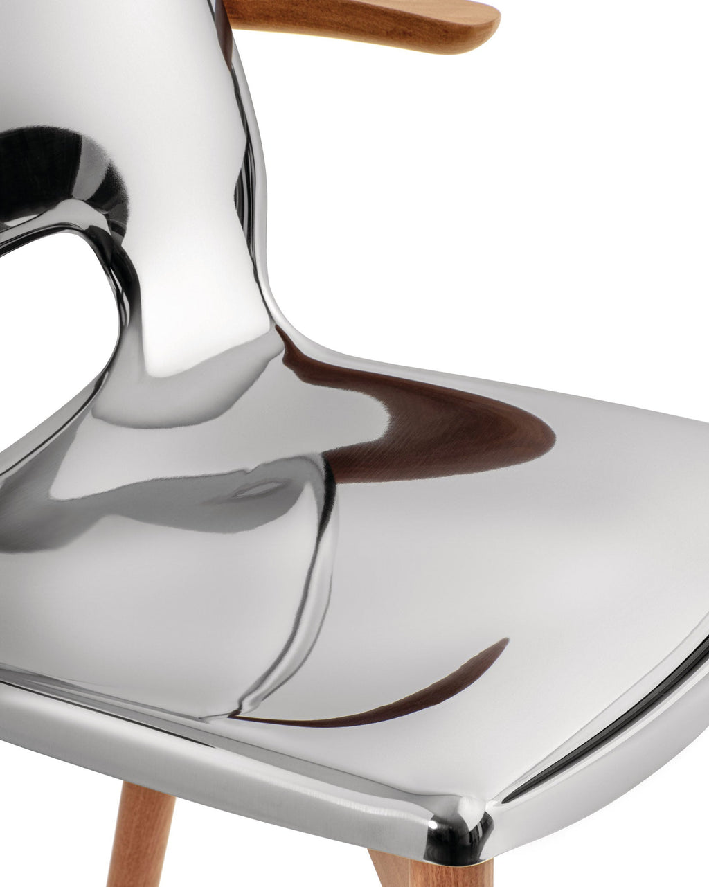 SILLA POELE MONOCASCO C/APOYABRAZOS SILVER MAT