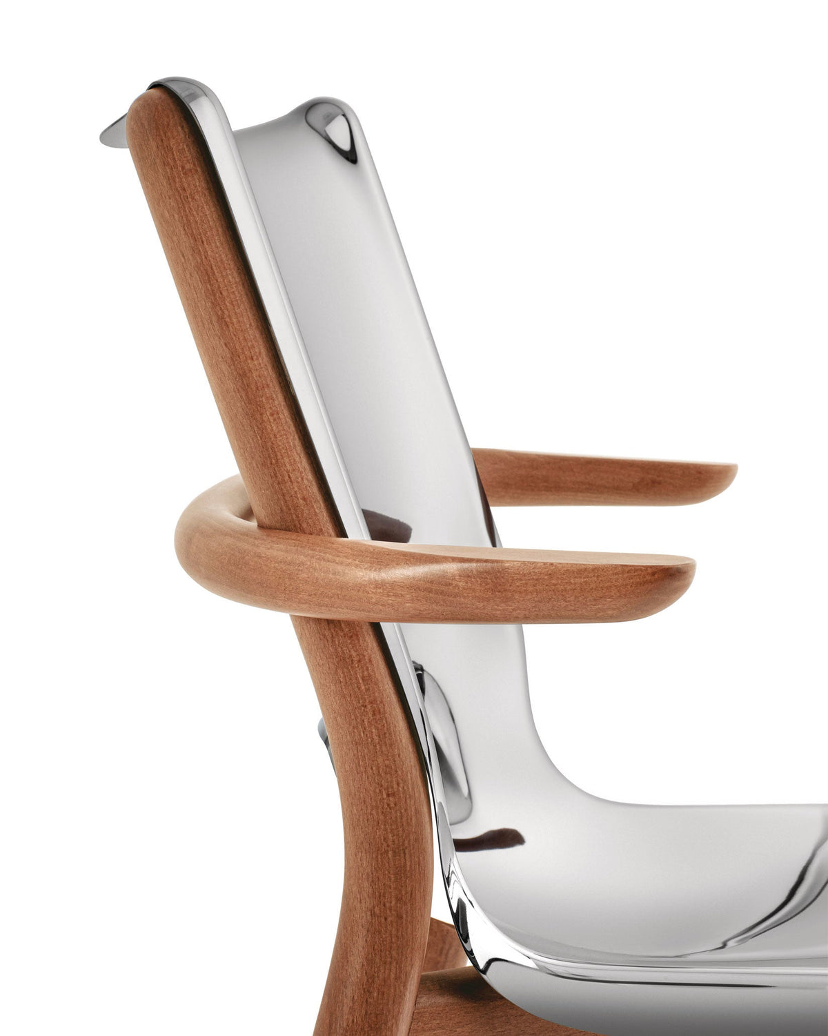 SILLA POELE MONOCASCO C/APOYABRAZOS SILVER MAT