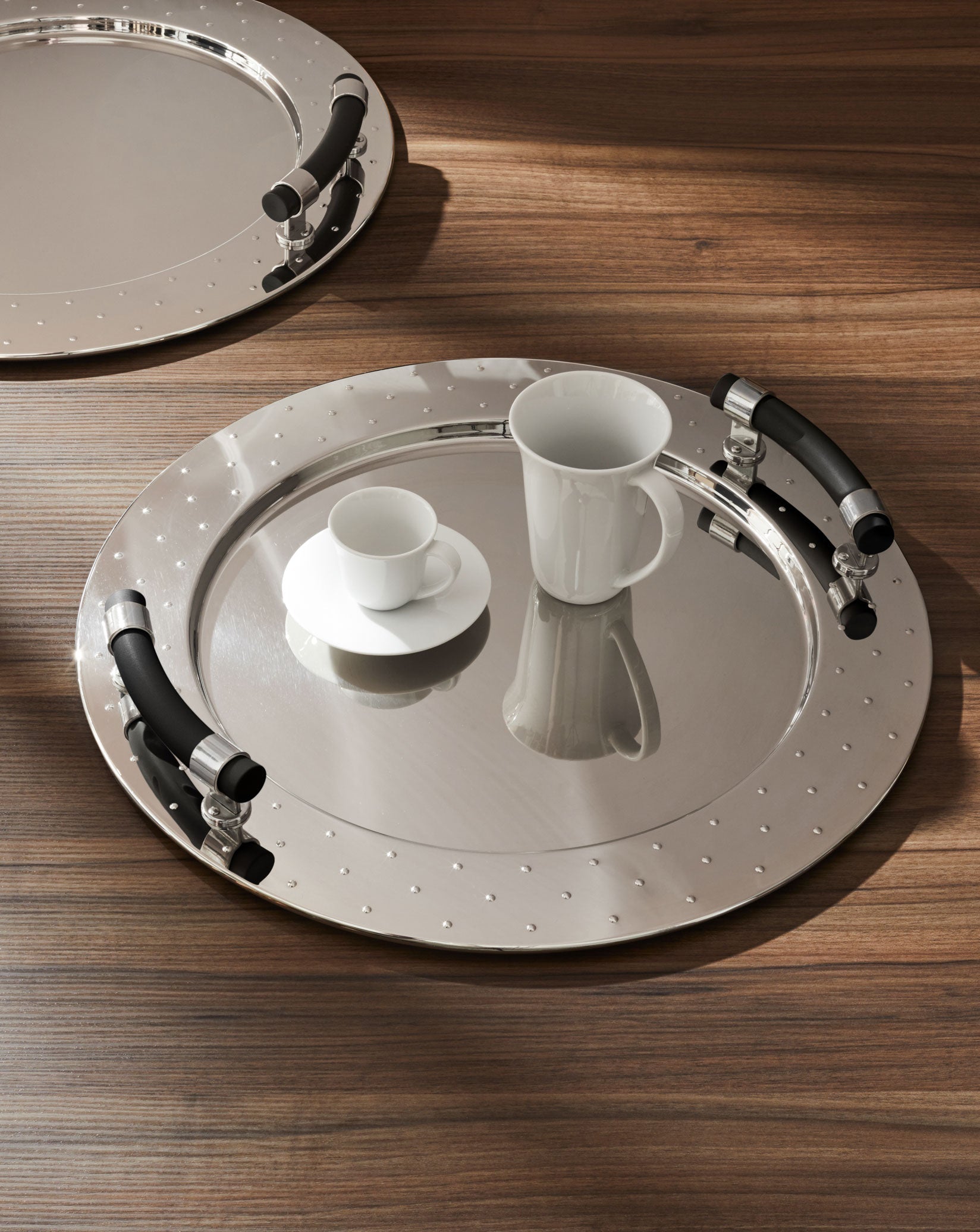 BANDEJA MVASS REDONDA C/MANIJAS INOX
