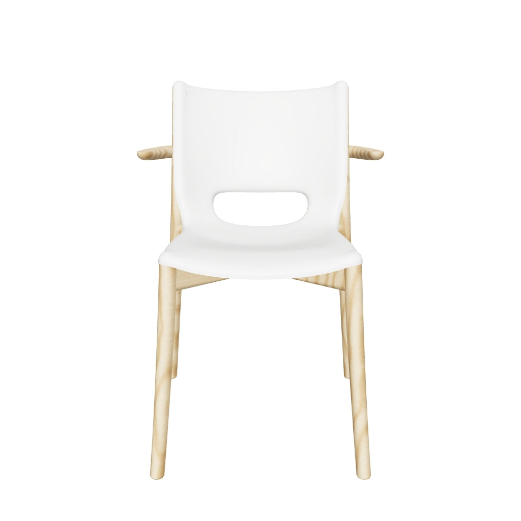 SILLA POELE MONOCASCO C/APOYABRAZOS WHITE